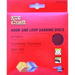 Sanding Disc 115MM 180 Grit With Holes 10 Piece Hook And Loop - 3 Pack