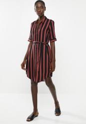 Vero Moda Autum Amaze Shirt Dress - Black Stripe