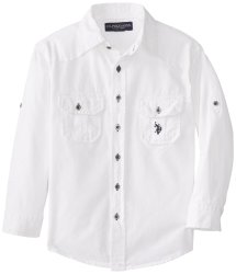 Us Polo Association Boys Long Sleeve Shirt - White