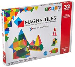 Magna-tiles 32-PIECE Clear Colors Set The Original Award-winning Magnetic Building Tiles For Kids Creativity And Educational Building Toys For Children Stem Approved