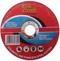 Tork Craft Cutting Disc Steel & Ss 125 X 1.2 X 22.2MM