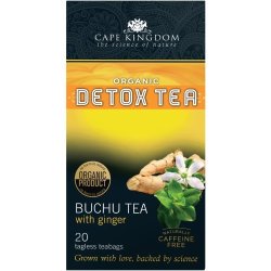 Cape Kingdom Organic Detox Buchu Tea Ginger 20 Teabags