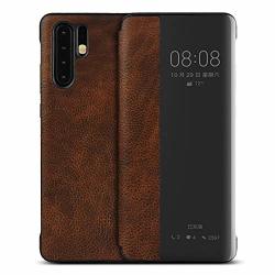 Sailortech Huawei P30 Pro Leather Case Genuine Leather For Huawei P30 Pro Flip Window View Auto Sleep Heavy Duty Protective Cover Smart Cover Full