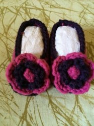 Crocheted Baby Mary Jane Shoes
