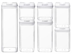 7 Piece Air-tight Food Storage Container Set - White - H37-SC03
