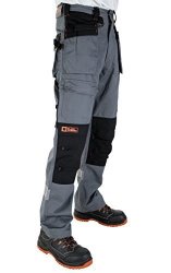 Black Hammer Mens Multi Pocket Cargo Heavy Duty Pro Work Pants Triple Stitched With Cordura Reinforcing Stress Points And Knee Pad Pockets Phenomenal Adult