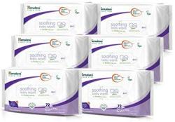 Himalaya Soothing Baby Wipes For Tender Baby Skin 72S 6 Pack