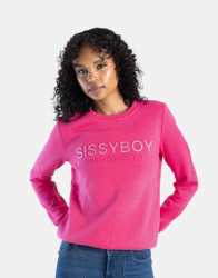 Sissy Boy Bling Embossed Logo Sweatshirt - XL Pink
