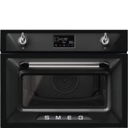 Smeg 60CM Victoria Microwave Oven Black SO4902M1N