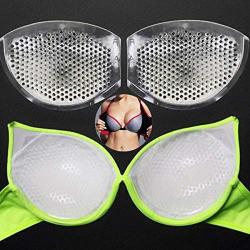 Semi Honeycomb Silicone Bra Inserts-perforated Silicone Bra Inserts Push Up Booster Pads Uniquely Thickening Breathable Silicone Gel Breast Enhancers Semicircle