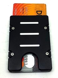 Card Holder Aluminum Wallet Nfc rfid Protection Made In The U.s.a. Black Business Card Wallet