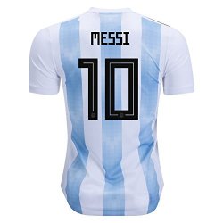 Ivo Medium Messi 10 Argentina National Soccer Team Home Jersey in Blue & White