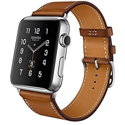 Apple Watch Band 42MM Leather Band Cow Leather Replacement Band For 4