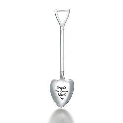 Papa Gifts Large Tablespoon Engraved Papa's Ice Cream Shovel Stainless Steel Ice Cream Spoon Shovel Shape Papa Birthday Gift For Him Christmas Gift