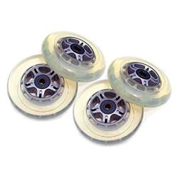 Kick Push 4 Replacement Wheels + ABEC-7 Bearings For Razor Pro Kick Scooter Clear 100MM