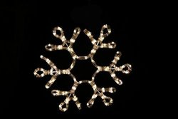 Queens Of Christmas WL-SNFLAKE-18-WW Rope-lit Snowflake Decor 18" Warm White