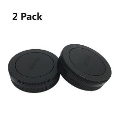 Lxh 2 Pack Camera Front Body Cap + Rear Lens Cap For Mirrorless Cameras Canon Eos M M2 M3 M5 M6 M10