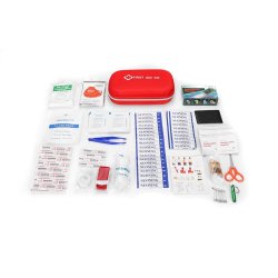 First Aid Kit 215PCS Emergency Bag Home Car Outdoor American Red Cross Guide Set