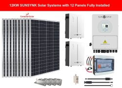 12KW Sunsynk Solar System With 12 Panels Fully Installed By Juspropa