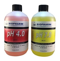 Biopharm Buffer Calibration Test Kit 2-PACK 16 Oz 500 Ml Ph 4.0 & 7.0-FOR Precise And Accurate Calibrations Designed For Hydroponics Aquariums Pools And