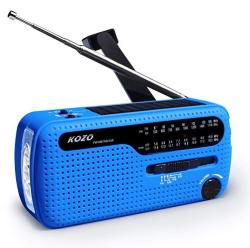 Best Noaa Weather Radio For Emergency By Kozo. Multiple Ways To Charge Self Powered By Dynamo Hand Crank & Solar Panel Long Antenna To
