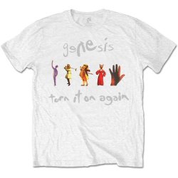 Genesis Turn It On Again Mens White T-Shirt Large