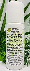 Urban Releaf Z-safe Zinc Oxide Deodorant No Aluminum Baking Soda Corn Starch Gmo's Or Toxins Tea Tree Roll-on. Neutralizes Odor Before It Forms Gentle.