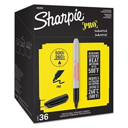 Sharpie R Industrial Permanent Markers Fine Tip Black Pack Of 36