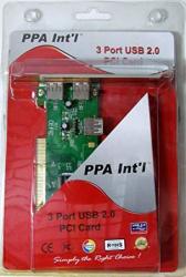 Ppa Intl 3 Port USB 2.0 PCI Card