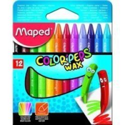 MAPEX Maped Color& 39 Peps Wax Crayons Box Of 12 Assorted