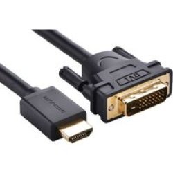 UGreen 1.5M HDMI M To Dvi-d 24+1 M Cable Black