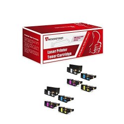Awesometoner Xerox Workcentre 6015 Black Cyan Magenta Yellow Compatible Toner Cartridge 106R01630 106R01627 106R01628 106R01629 For Xerox Ph 2SETS