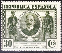 Spain 1932 Pan-american Postal Union Congress 30cent Single Lightly Mounted Mint Sg 701