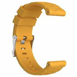 Dabixx Silicone Replacement Watch Band Strap For Suunto Spartan Sport Wrist Hr Baro Yellow