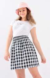 Big Girls Elastic Waist Skirt - Navy - Navy 8-9 Years
