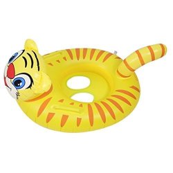 Morrivoe Baby Cartoon Float Seat Boat Kids Toddler Infant Safety Pool Swimming Float Ring Water Fun Inflatable Accessories