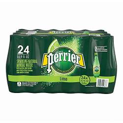 Perrier Flavored Sparkling Mineral Water Lime 16.9 Oz Pack Of 24 Bottles