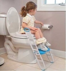 New Toilet Trainer Potty Seat Step Ladder Folding Toilet Training Toddler Poddy