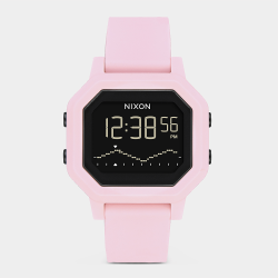 Nixon Women&apos S Siren Pale Pink Digital Silicone Watch
