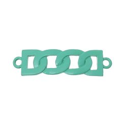 Connectors - Links - Turquoise Enamel - 4.2cm X 11.0mm