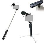 Shotgun For Canon VIXIA HF M30 Bower Elite Stereo Microphone With Windscreen