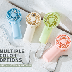 Compact & Quiet Handheld Fan - Perfect For Office Outdoors And Travel Rechargeable Via Batteries Aaa Not Included Portable Fan Fan Portable