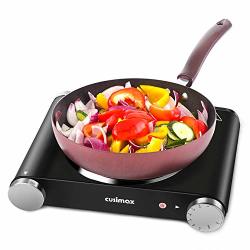 Deals on Cusimax Hot Plate Electric Burner Single Burner Cast Iron