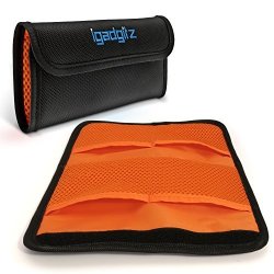 Igadgitz 4 Pocket Lens Filter Bag Pouch Wallet Case For Slr & Dslr Cameras