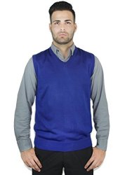 Blue Ocean Solid Color Sweater Vest-small