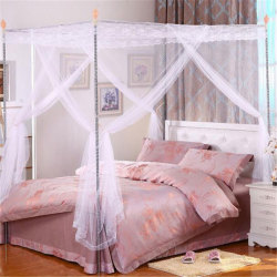 180x200cm Palace Mosquito Curtain Four Corner Bed Netting Canopy Insect Bug Net King Size
