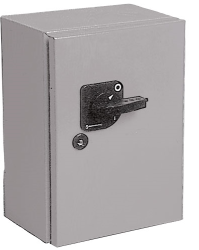 250A 3P Changeover Switch Grey Steel Enclosed IP54