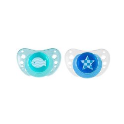 Chicco Physio Air Silicone Soother 6-12m 2 Pack Blue