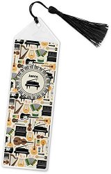 Musical Instruments Book Mark W tassle Personalized