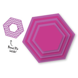 Couture Creations Sweet Accents Nesting Dies - Hexagons Outer 120 X 104mm